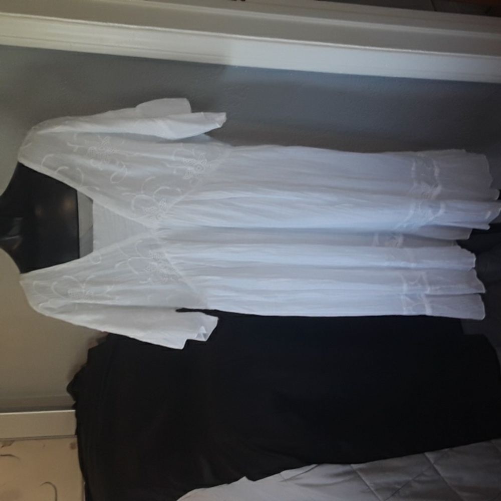 Kaktus cotton lined dress with eyelet pattern throughout extra large new